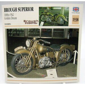 Brough Superior FA2 Golden Dream 1938 Great Britain Atlas Motorcycle Card